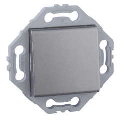 Poussoir gris alu