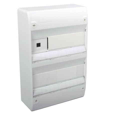 Coffret de communication  2 rangées avec 8 connecteurs RJ45 CAT 6