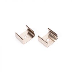 2 clips métalliques pour rail aluminium