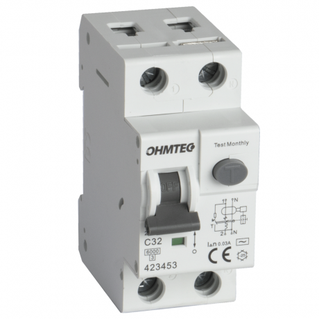 Disjoncteur différentiel à vis 1P+N 32A 30mA 6kA Courbe C