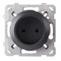Prise 2 pôles anthracite EPURE