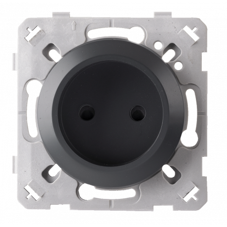 Prise 2 pôles anthracite EPURE