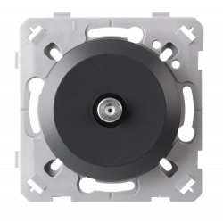 Prise TV anthracite EPURE