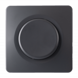 Interrupteur va et vient anthracite avec griffes + plaque simple EPURE