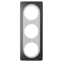Plaque 3 postes anthracite...