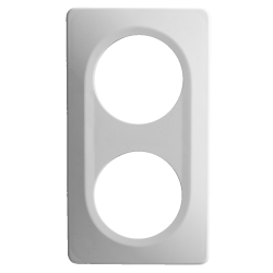Plaque 2 postes blanche EPURE