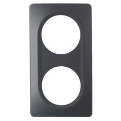 Plaque 2 postes anthracite...