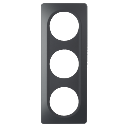 Plaque 3 postes anthracite...