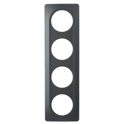 Plaque 4 postes anthracite...