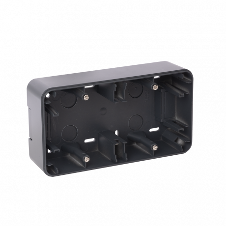 Boitier Saillie 2 postes anthracite