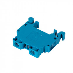 Bloc de jonction bleu 1 entrée 1 sortie section max 6mm² 230V