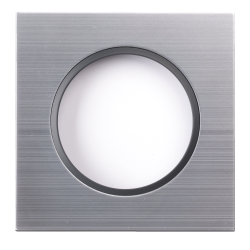 Plaque 1 poste alu brossé et anthracite EPURE