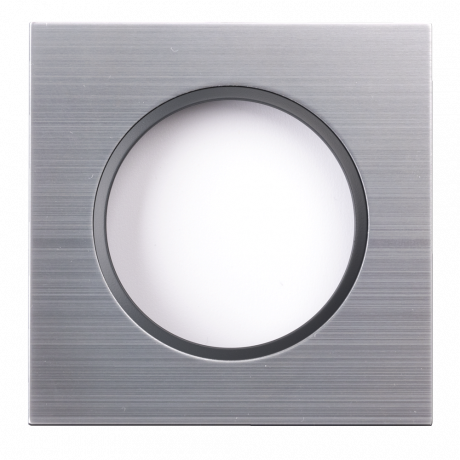 Plaque 1 poste alu brossé et anthracite EPURE