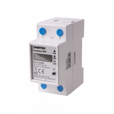 Compteur d'énergie monophasé connecté WIFI