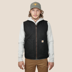 Veste sans manche noire - doublure matelassée FEROCE