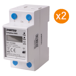 Kit comptage connecté wifi avec programmation et relevé à distance pour 2 raccordements électriques