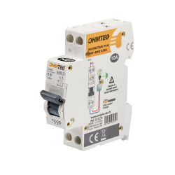 Disjoncteur à vis 1P+N 10A 4,5kA/6kA Courbe C