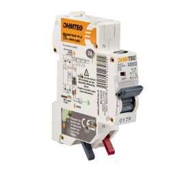 Disjoncteur automatique 1P+N 2A 4,5kA Courbe C