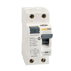 Interrupteur différentiel 1P+N 3kA, 63A type A