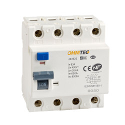 Interrupteur différentiel 3P+N 6kA 63A type A