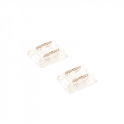 Lot de 2 connecteurs droits pour Ruban Led COB 24V IP20 8mm réf 812580