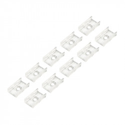 Lot de 10 clips PC pour Ruban Led COB 230V IP65 12mm réf 812593 et réf 812594