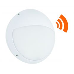 Hublot LED assymétrique à casquette 20/25W CCT IP65 IK10 Blanc à détection HF